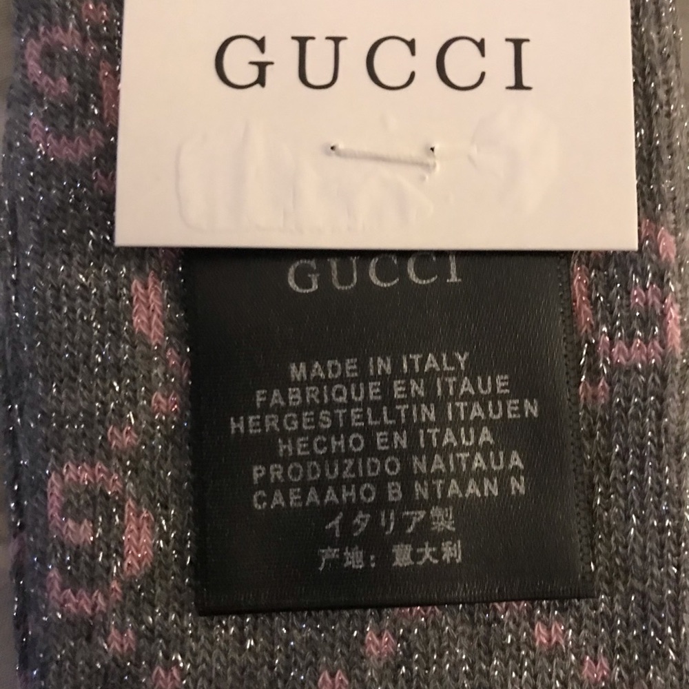 Grey & Pink Metallic Socks Med 5-9 NWT - Picture 10 of 10
